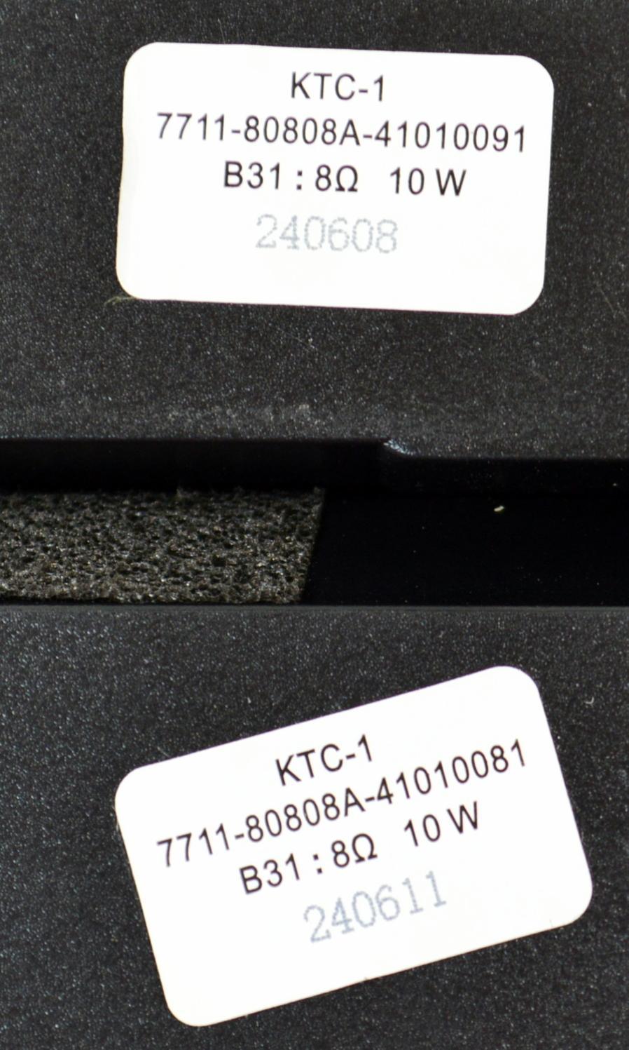 KIT DE BOCINAS ORIGINAL PARA TV ELEMENT XUMO TV 2 PIEZAS / NUMERO DE PARTE 7711-80808A / 7711-80808A-41010091 / 7711-80808A-41010081 / KTC-1 / B31:8Ω 10W / 240608 / 240611 / MODELO E550AE43C / 100012584 43" - Imagen 2
