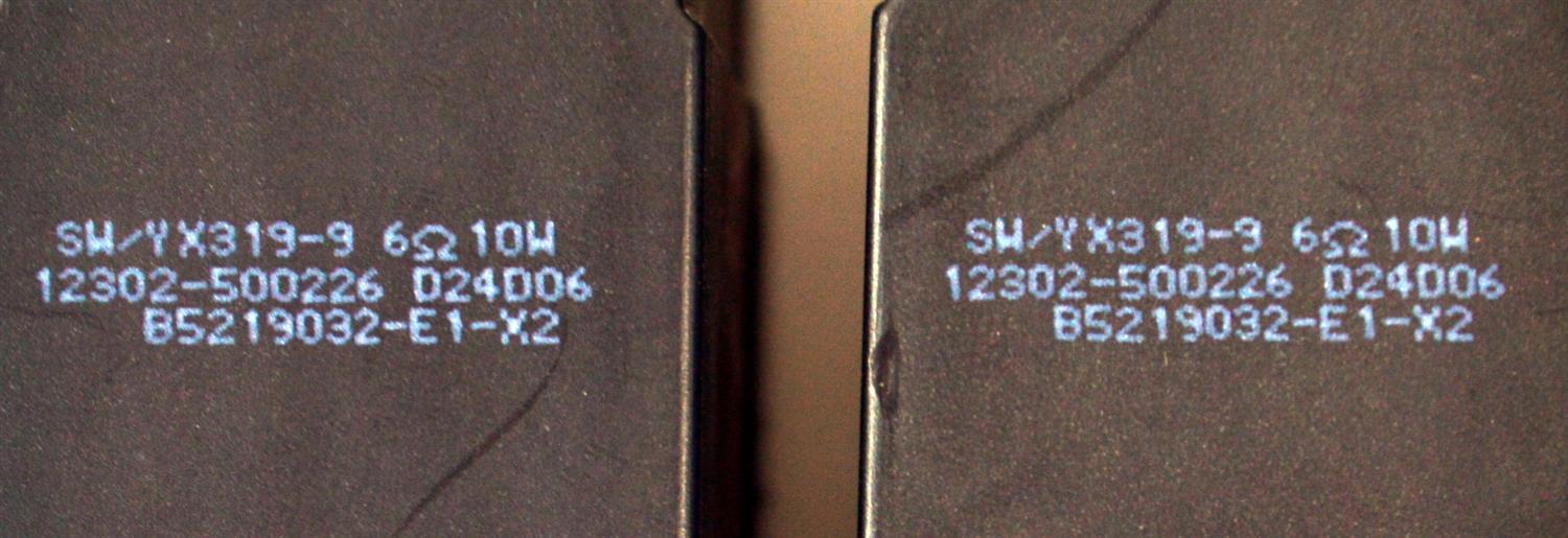KIT DE BOCINAS ORIGINAL PARA TV TCL 2 PIEZAS / NUMERO DE PARTE 12302-500226 / HB75 / SW/YX319-9 / D24D06 / 6Ω / 10W / B5219032-E1-X2 / MODELO 55S571G / 65S571G / 43S551G / 55S551G - Imagen 2