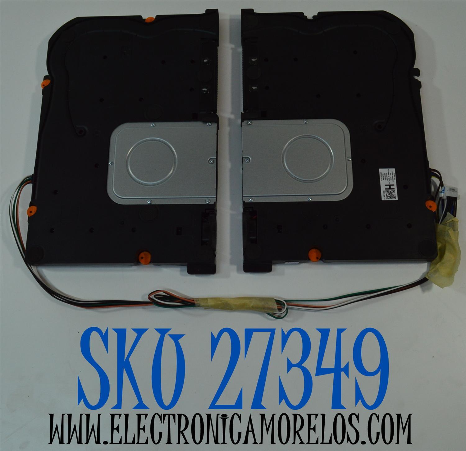 KIT DE BOCINAS ORIGINAL PARA TV SAMSUNG 2 PIEZAS / NUMERO DE PARTE BN96-58506H / BN63-21104A-X001 / BN63-21105A-X001 / BN63-21106A-X001 / BN63-21107A-X001 / 55QN80D / 6Ω / 10W / A94J21SV19 / MODELO QN85QN85DDFXZA / QN85QN85DDFXZA AA01