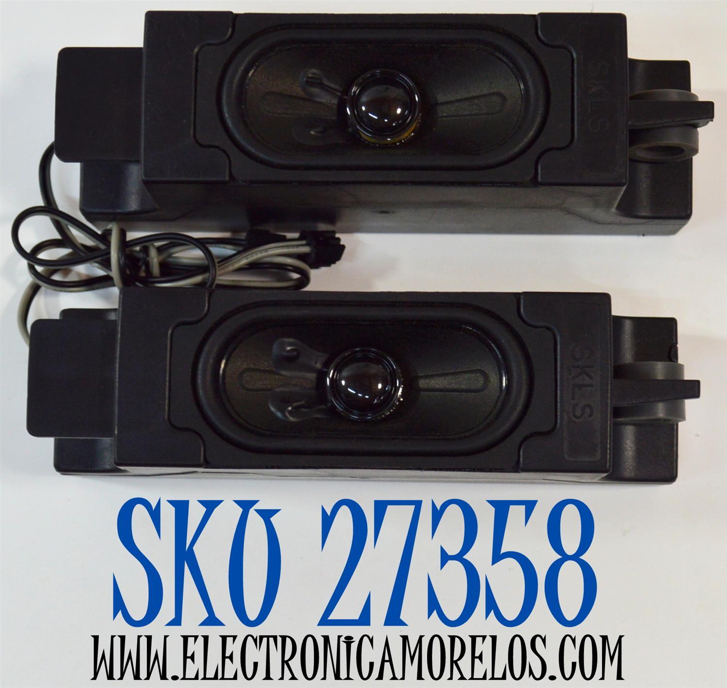 KIT DE BOCINAS ORIGINAL PARA TV TCL 2 PIEZAS / NUMERO DE PARTE 12302-500240 / B3513050-E1-X1 / SKLS / 2F12 / 6Ω / 10W / MODELO  43S470G / 43Q51BR / 43S451 / 43Q5K / 55F35 / 55S41BR  / 65S41BR / 65Q51K / 50S451 / 55Q5K / 65S451
