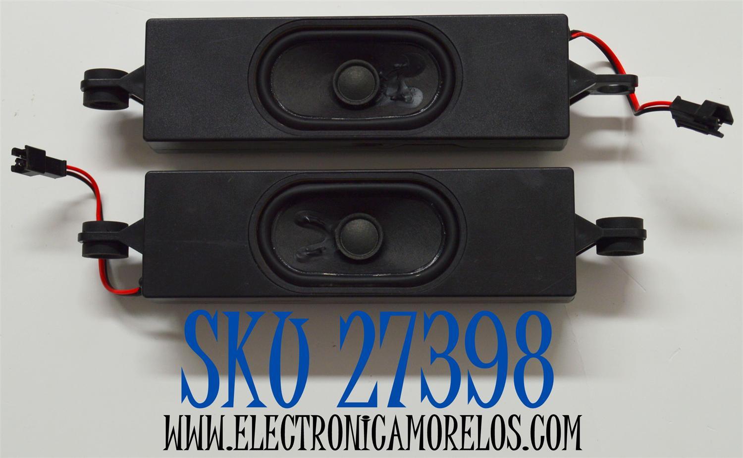 KIT DE BOCINAS ORIGINAL PARA TV KALLEY 2 PIEZAS / NUMERO DE PARTE YX413-6XH / 42-WDF413-XX2G / 42-WFB413-XX2G / LN YX413-6XH / 21302E / 6Ω / 12W / MODELO K-ATV58UHD / SI55UR / 50PUL7552/F7 / 55PUL6673/F7