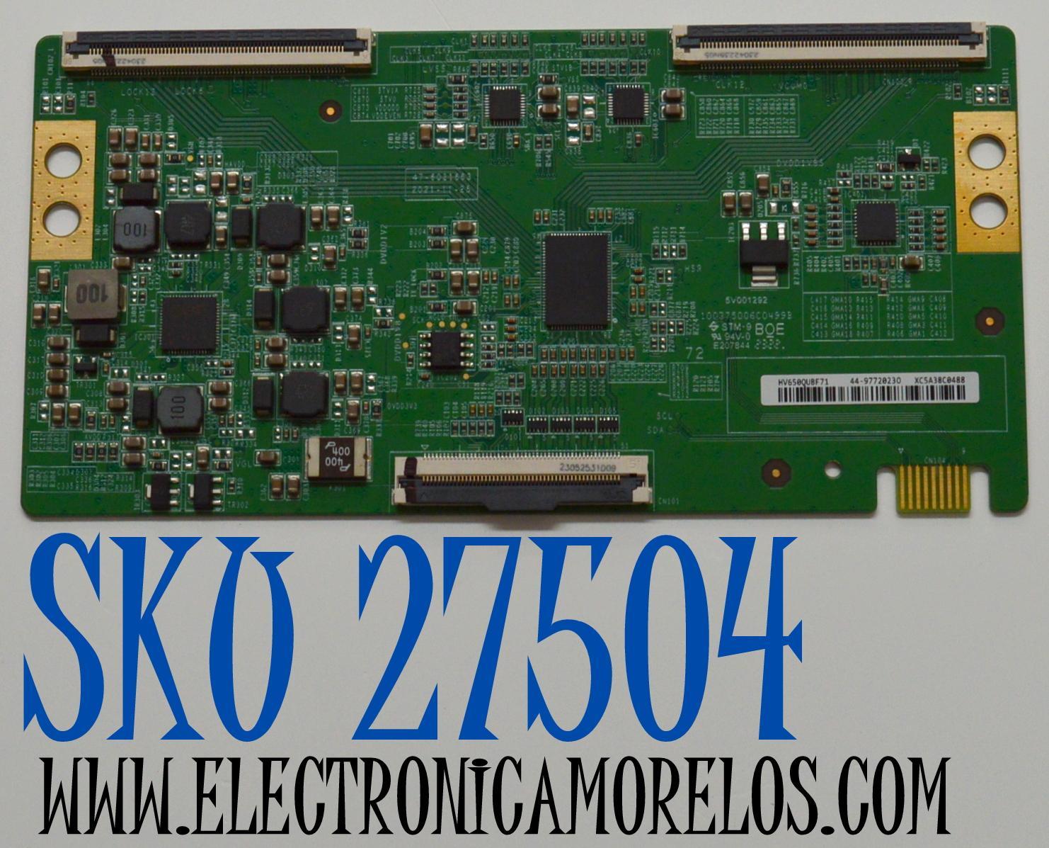 T-CON ORIGINAL PARA TV VIZIO / NUMERO DE PARTE 44-9772023 / HV650QUBF71 / 44-97720230 / 100375006C0499B / 5V001292 / PANEL BOEI650WQ1 / DISPLAY HV650QUB-F71 / MODELO M65Q6-L4 / M65Q6-L4 LBSFR7GZ
