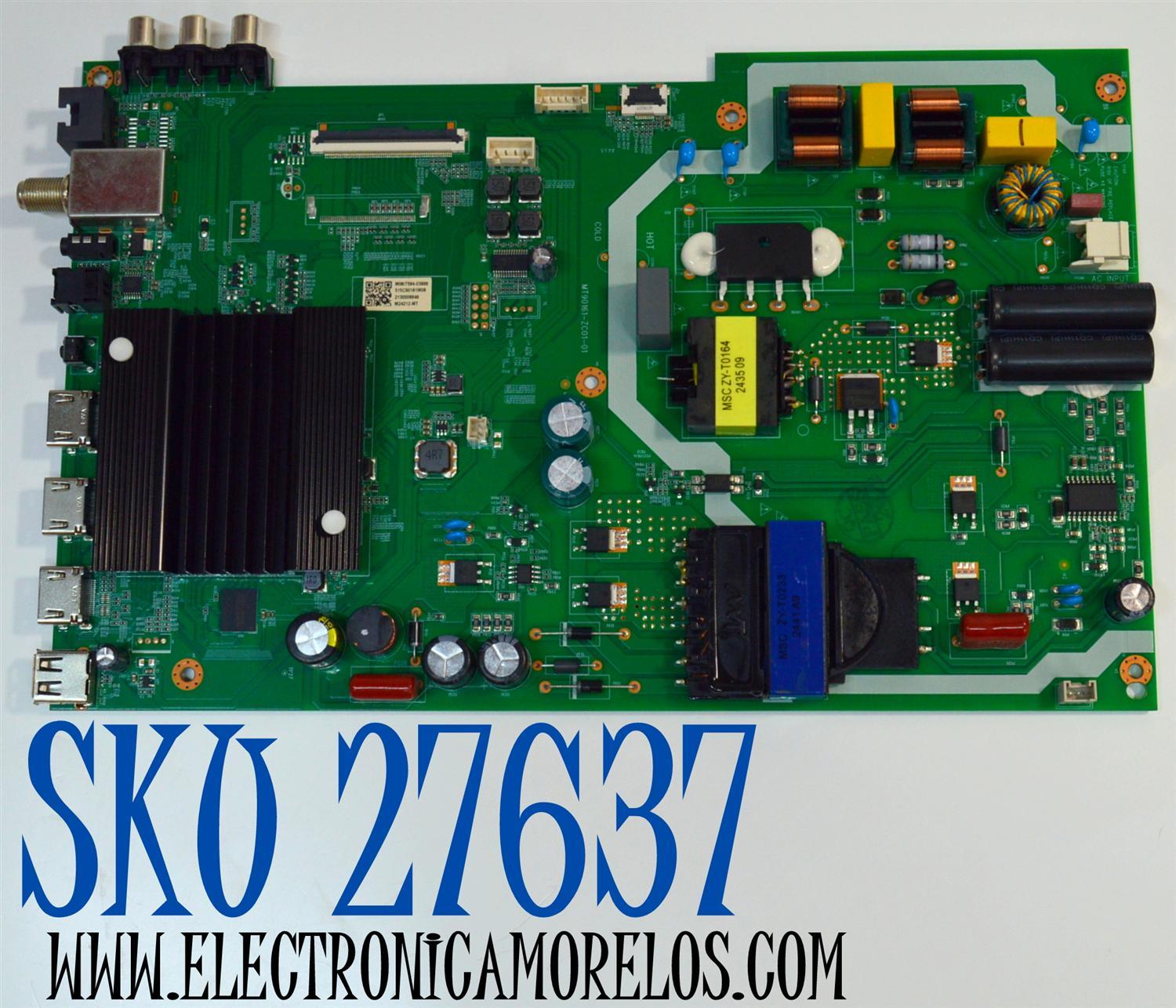 MAIN FUENTE COMBO ORIGINAL PARA TV ONN ROKU 4K UHD HDR / NUMERO DE PARTE 515C90161M06 / MT90161-ZC01-01 / M06/7594-03988 / 2130006646 / M24212-MT / PANEL HF500QUB-F20 V2.0 / DISPLAY HF500QUB-F20 REV.2.0 / MODELO 100012585 50"