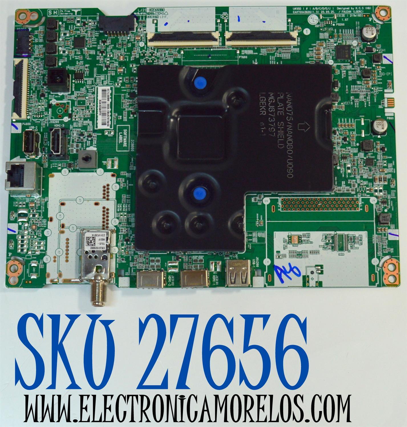 MAIN ORIGINAL PARA TV LG 4K UHD HDR SMART TV / NUMERO DE PARTE EBU67916404 / EAX70043606 / EAX70043606(1.3) / 67916404 / MODELO 55UT8000AUA / 55UT8000AUA.BUSCLJM