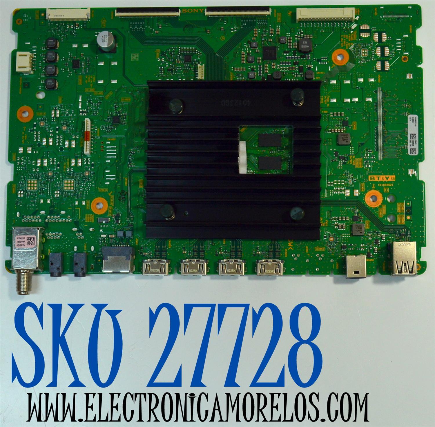MAIN ORIGINAL PARA TV SONY BRAVIA 4K UHD HDR GOOGLE TV / NUMERO DE PARTE A5069224A 384 / 101892621 / A-5069-224-A 384 / PANEL YLEM065CCU11 / DISPLAY T650QVN07.K / MODELO K-65S30C / K65S30C