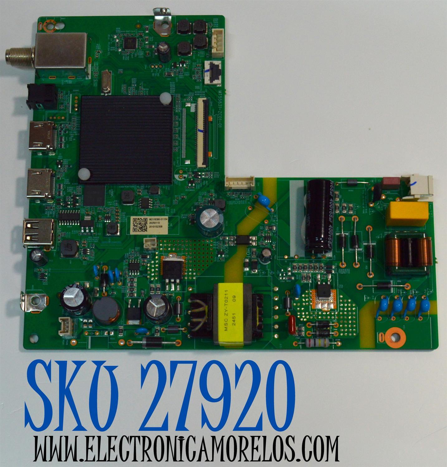 MAIN FUENTE COMBO ORIGINAL PARA TV VIZIO / NUMERO DE PARTE 515C55831M21 / MT55831-ZC01-01 / M21/8390-01154 / 2010152308 / DISPLAY PT236AT05-1 VER.1.0 / MODELO VHD24M-0810 / VHD24M-0810 LMC1U2MB