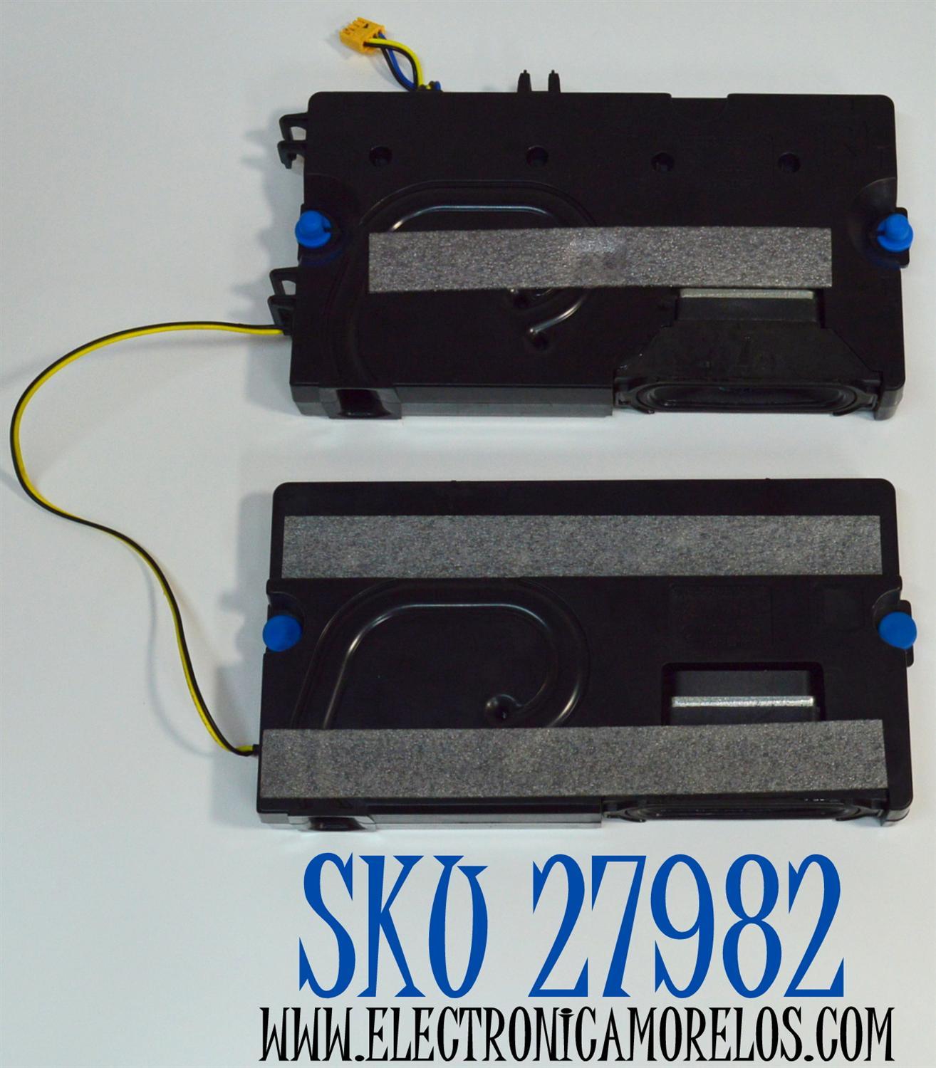 KIT DE BOCINAS ORIGINAL PARA TV SAMSUNG 2 PIEZAS / NUMERO DE PARTE BN96-49998B / B80F2BJ08 / BN9649998B / MODELO UN55TU7000FXZA / UN55TU700DFXZA / LH55BETHLGFXGO