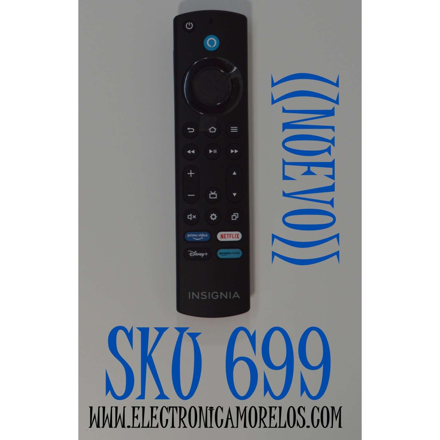 CONTROL REMOTO ORIGINAL NUEVO PARA TV INSIGNIA FIRE TV / CON COMANDO DE VOZ / NUMERO DE PARTE NS-RCFNA-21 / PUW-2K19-YKF478 / G2P2 / BN014296 / V9J9 / 06-FBYT25-LL002 / MODELOS NS-43DF710 / NS-40D510 / NS-32D510 / NS-32DF310 / NS-50DF7 / NS-55DF710