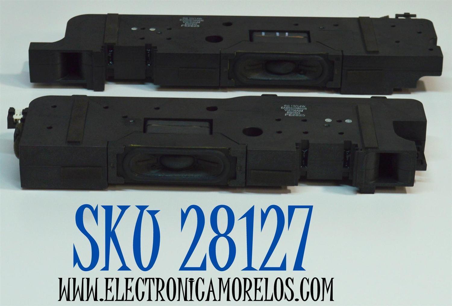 KIT DE BOCINAS ORIGINAL PARA TV LG 2 PIEZAS / NUMERO DE PARTE EAB65108505 / EAB65108506 / PE2825 / MODELO OLED77B2PUA / OLED77B3PUA