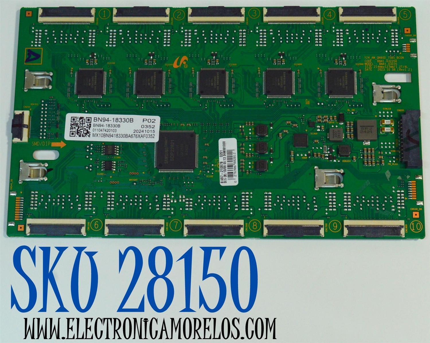 LED DRIVER ORIGINAL PARA TV SAMSUNG / NUMERO DE PARTE BN94-18330B / BN41-03220A / BN41-03220 / BN9418330B / BN97-21087B / MODELO QN75QN90DDFXZA / QN75QN90DDFXZA CB01