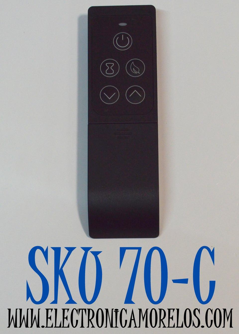 CONTROL REMOTO PARA UN CALENTADOR ELECTRICO DE CHIMENEA 3D DURAFLAME / COMPATIBLE CON VARIOS MODELOS DE CALECFACTORES Y CHIMENEAS ELECTRICAS DURAFLAME / NUMERO DE PARTE 18II210GRA / DFI021ARU / DFI030ARU