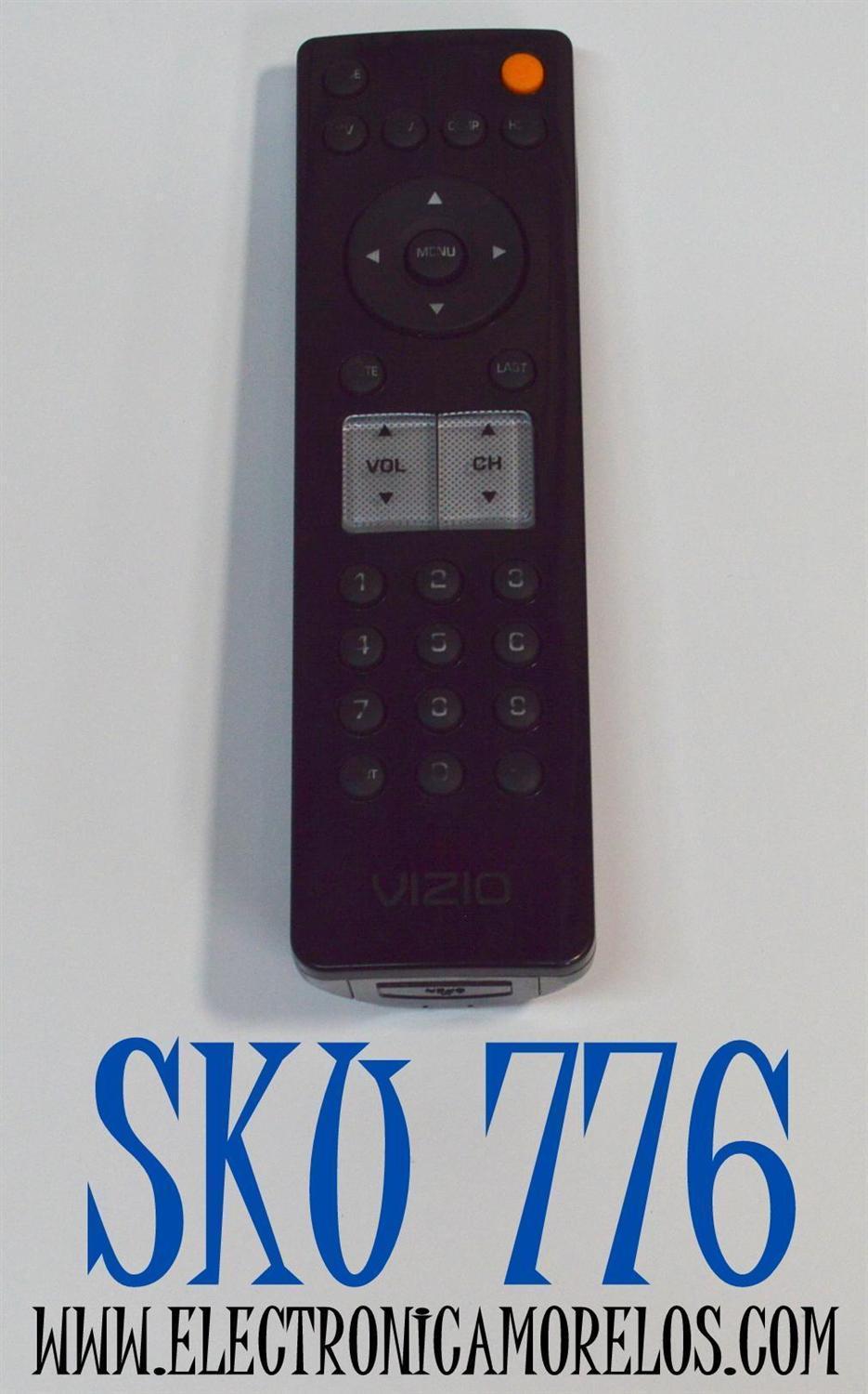 CONTROL REMOTO ORIGINAL PARA TV VIZIO / NUMERO DE PARTE 0980-0305-3021 / VR2 / VR1 / VR4 / VR5 / XRT / 0980-0305-3000 / 0980-0305-3050 / 90603A / MODELO VO320E / VO370M / VO420E / VL260M / VP422 / VP322 / VL320M / VL370M / COMPATIBLE CON MODELOS LCD / LED