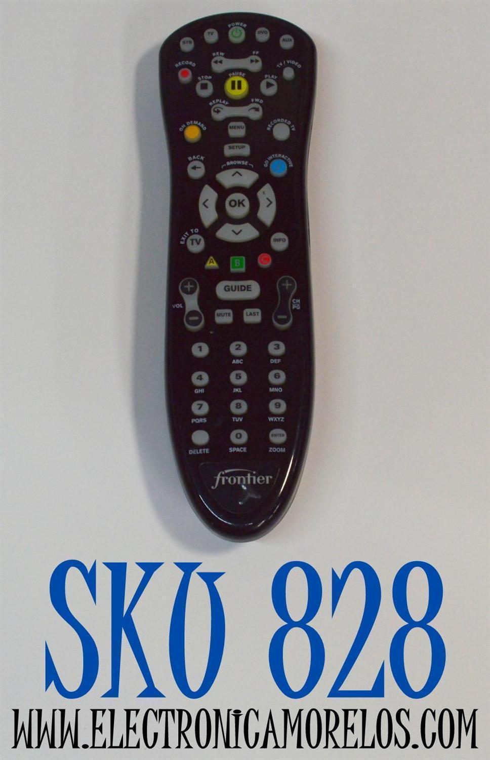 CONTROL REMOTO ORIGINAL FRONTIER PARA CONTROLAR HASTA 4 DISPOSITIVOS DIFERENTES COMO DECODIFICADORES / TELEVISORES / REPRODUCTORES DVD/BLU-RAY / RECEPTORES DE AUDIO / NUMERO DE PARTE MXV4 IR / URC-6250BC0-0011-R / 587429-012-00 / MXV4 / TSTW2TZ