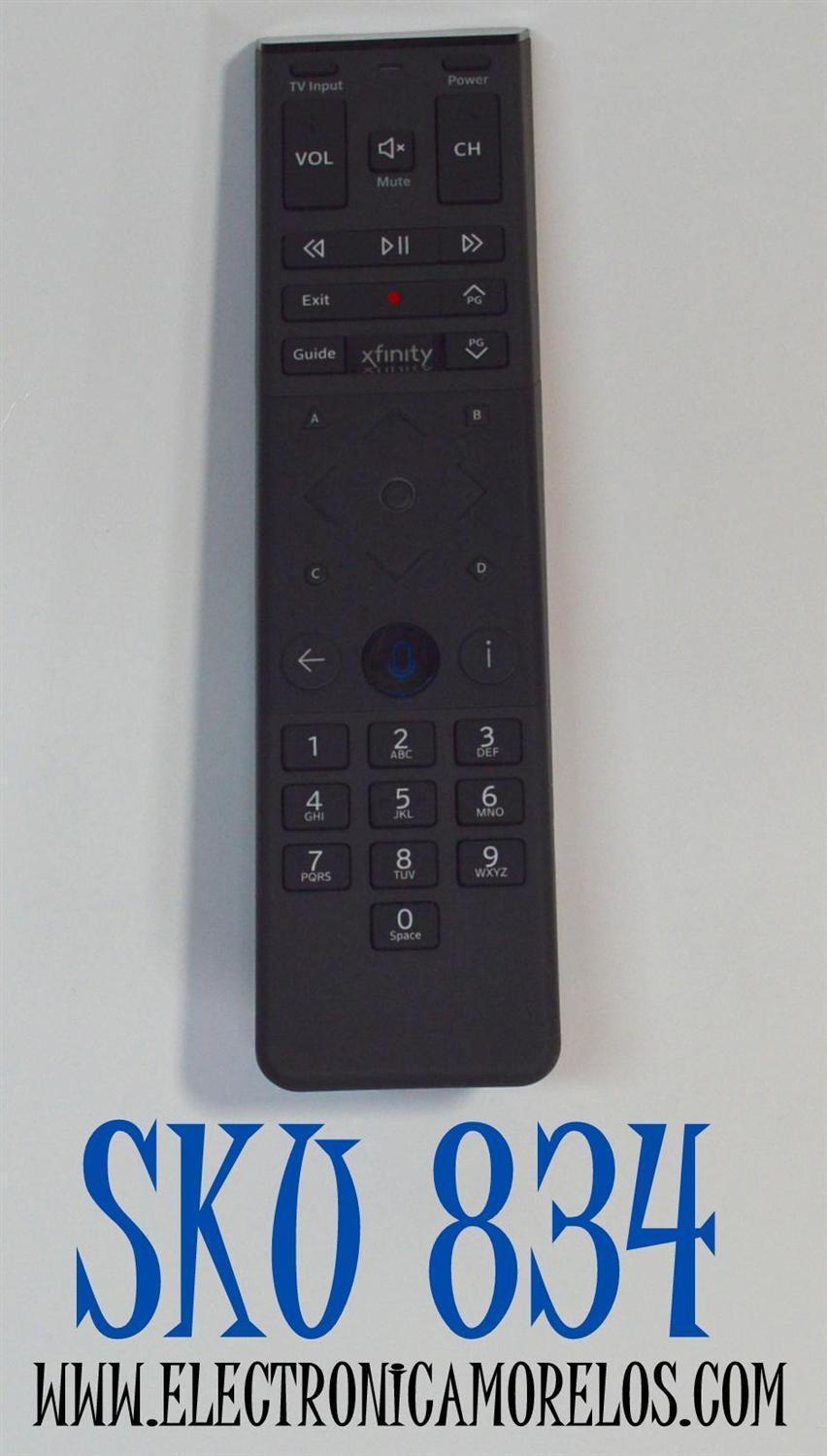 CONTROL REMOTO ORIGINAL PARA TV XFINITY POR VOZ / COMPATIBLE CON DECODIFICADORES XFINITY X1 / Xi6 / Xi5 / XG2 / FLEX DE XFINITY/COMCAST/NUMERO DE PARTE XR15 V2-UQ / MG3-43523 / URC4352BC3-X-R / L214001-3 / P17069-C1 / XR15 / XR15-RF / XR15V2-UQ / XR15-UQ