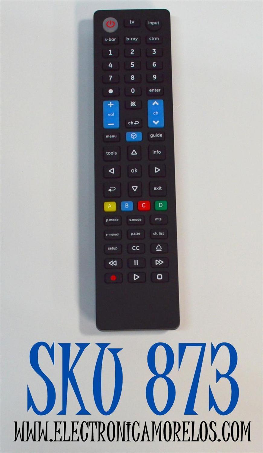 CONTROL REMOTO ORIGINAL GE PARA CONTROLAR HASTA 4 COMPONENTES DIFERENTES INCLUYENDO TELEVISORES / REPRODUCTORES BLU-RAY/DVD / BARRAS DE SONIDO / DISPOSITIVOS DE TRANSMISION / NUMERO DE PARTE 44235 / 44235 CL5 / 34457 / 33709 / 34708