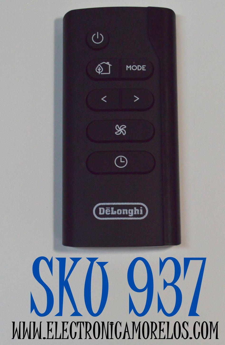 CONTROL REMOTO ORIGINAL DELONGHI PINGUINO PARA AIRE ACONDICIONADO PORTATILES / NUMERO DE PARTE 5515111001 / 810900753 / KT-871812C / 5515110841 / 5515110631 / MODELO EL 98 ECOREAL FEEL / PACEX290HL3ABK / PACEX290LN1ABK