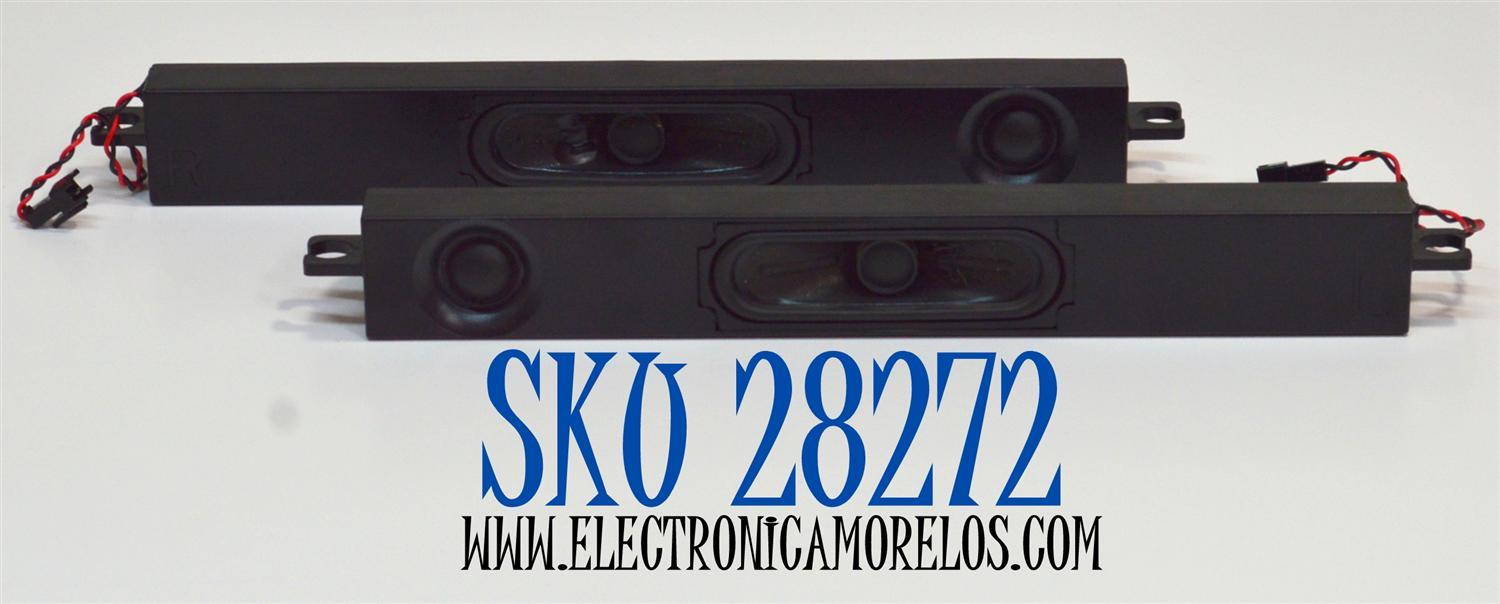 KIT DE BOCINAS ORIGINAL PARA TV ONN 2 PIEZAS / NUMERO DE PARTE 7711-A2808A / 7711-A2808A-410100J1 / 7711-A2808A-410100K1 / MODELO 100012586 55"