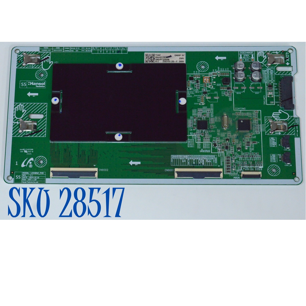 T-CON ORIGINAL PARA TV SAMSUNG / NUMERO DE PARTE BN44-01297A / L55S8NC_FHS / BN4401297A / PANEL CY-TF055RMHV1H / DISPLAY ST546AD20-D V2.1 / BN96-60403A / MODELO QN55QN80FDFXZA / QN55QN80FDFXZA CA01