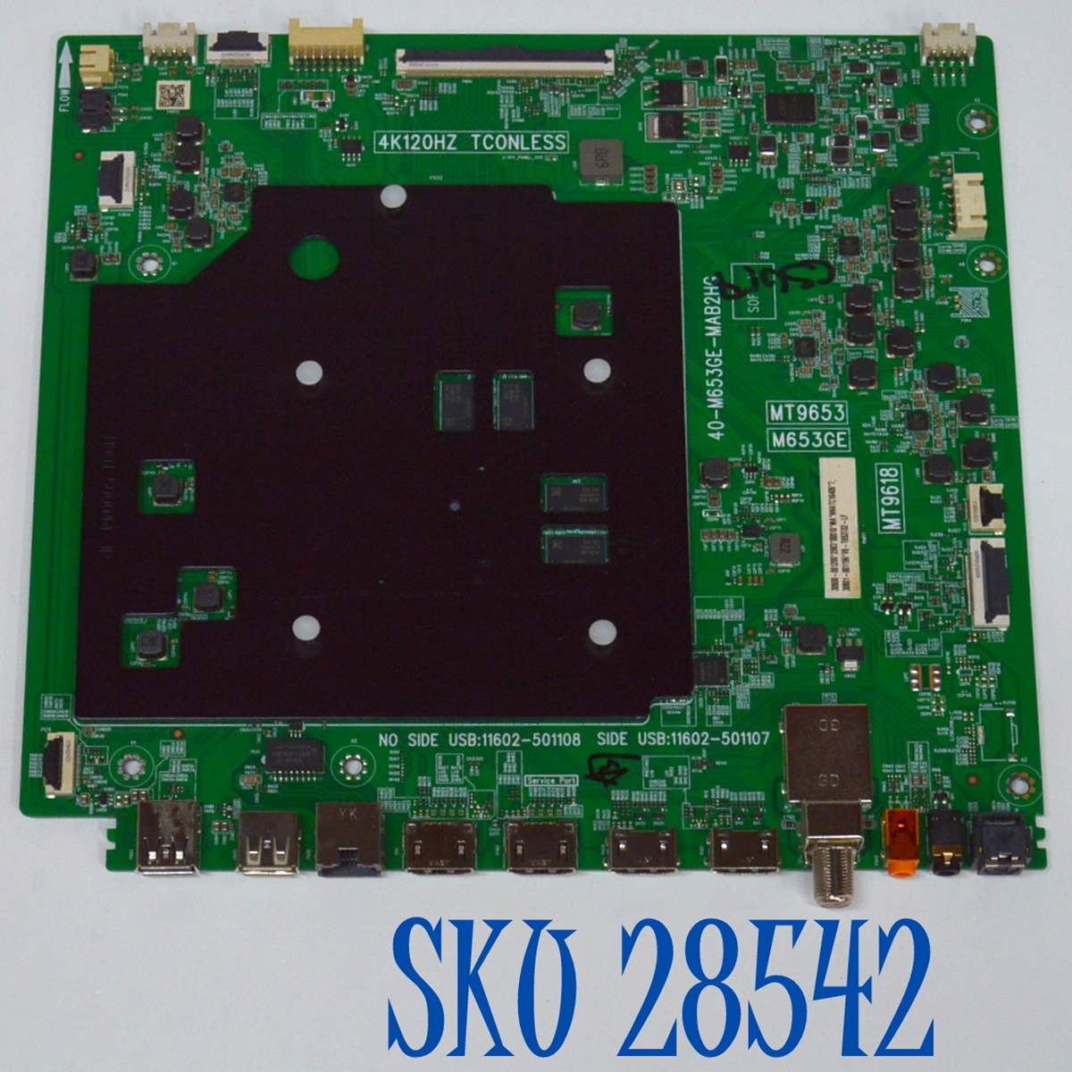 MAIN ORIGINAL PARA TV TCL 4K UHD HDR GOOGLE TV / NUMERO DE PARTE 30800-001200 / 40-M653GE-MAB2HG / MT9653 / M653GE / MT9618 / 30801-001196 / V8-T653T02-LF / PANEL LVU750NDHL / MODELO 75QM851G