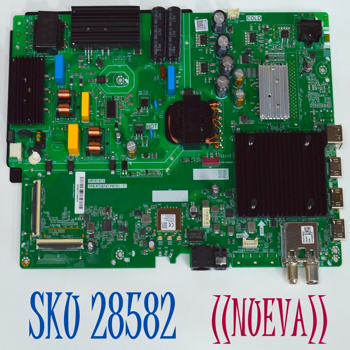 MAIN FUENTE COMBO ORIGINAL NUEVA PARA TV LG 4K UHD HDR SMART TV / NUMERO DE PARTE 02-4RT874C55-C08T / 4RT874C5 / TPD.RT2874T.PD781 (T) / H24110240 / MODELO 55UT7300PSA