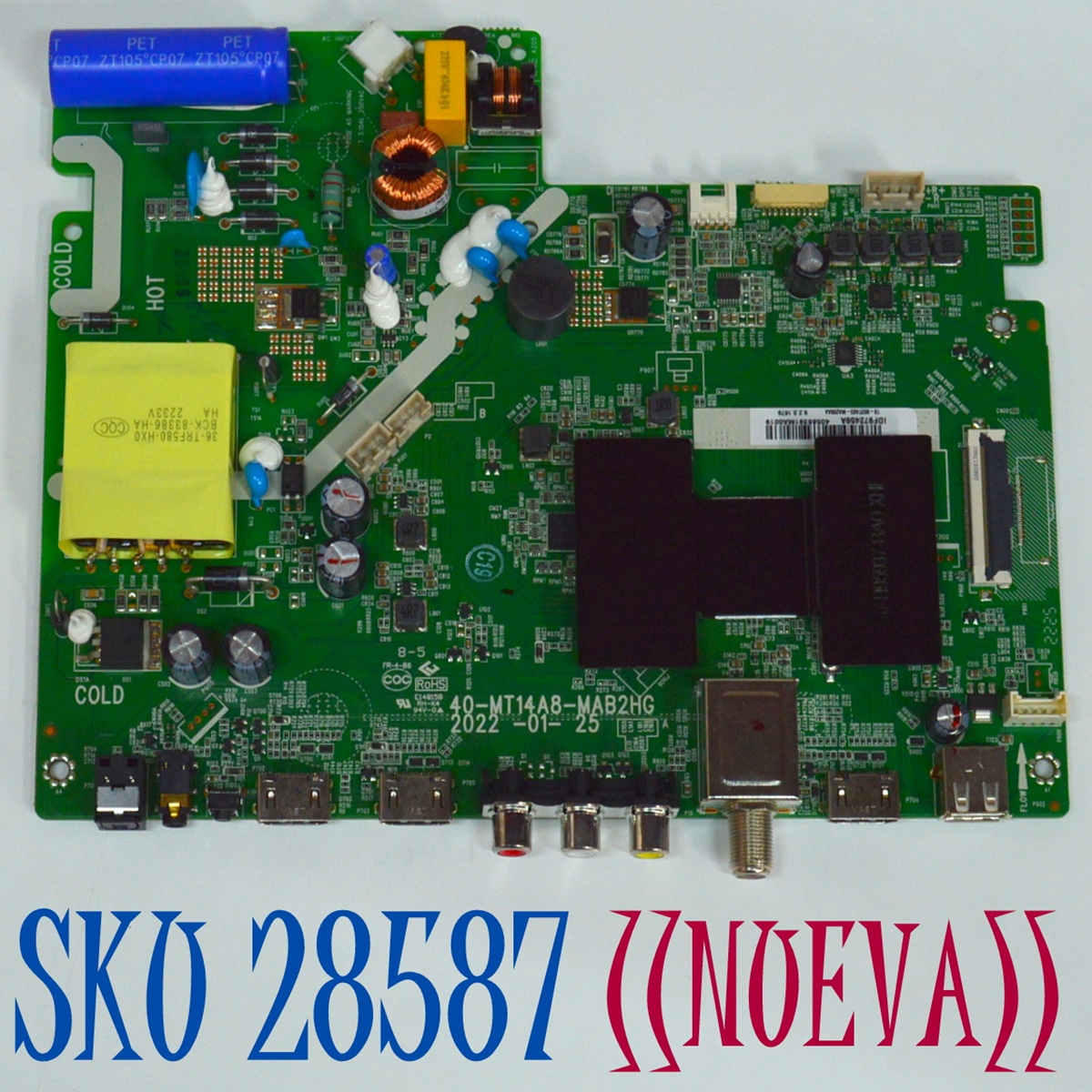 MAIN FUENTE COMBO ORIGINAL NUEVA PARA TV HKPRO FULL HD ROKU TV / NUMERO DE PARTE T8-603TA03-MA200AA / 40-MT14A8-MAB2HG / IDF972459A / 40588391MA0019 / MODELO HKP43R01