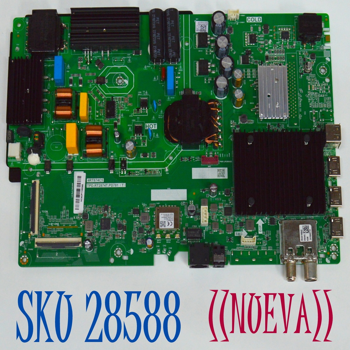 MAIN FUENTE COMBO ORIGINAL NUEVA PARA TV LG / NUMERO DE PARTE 02-4RT874C65-C19T / 4RT874C5 / TPD.RT2874T.PD781 (T) / H24120328 / MODELO 65"