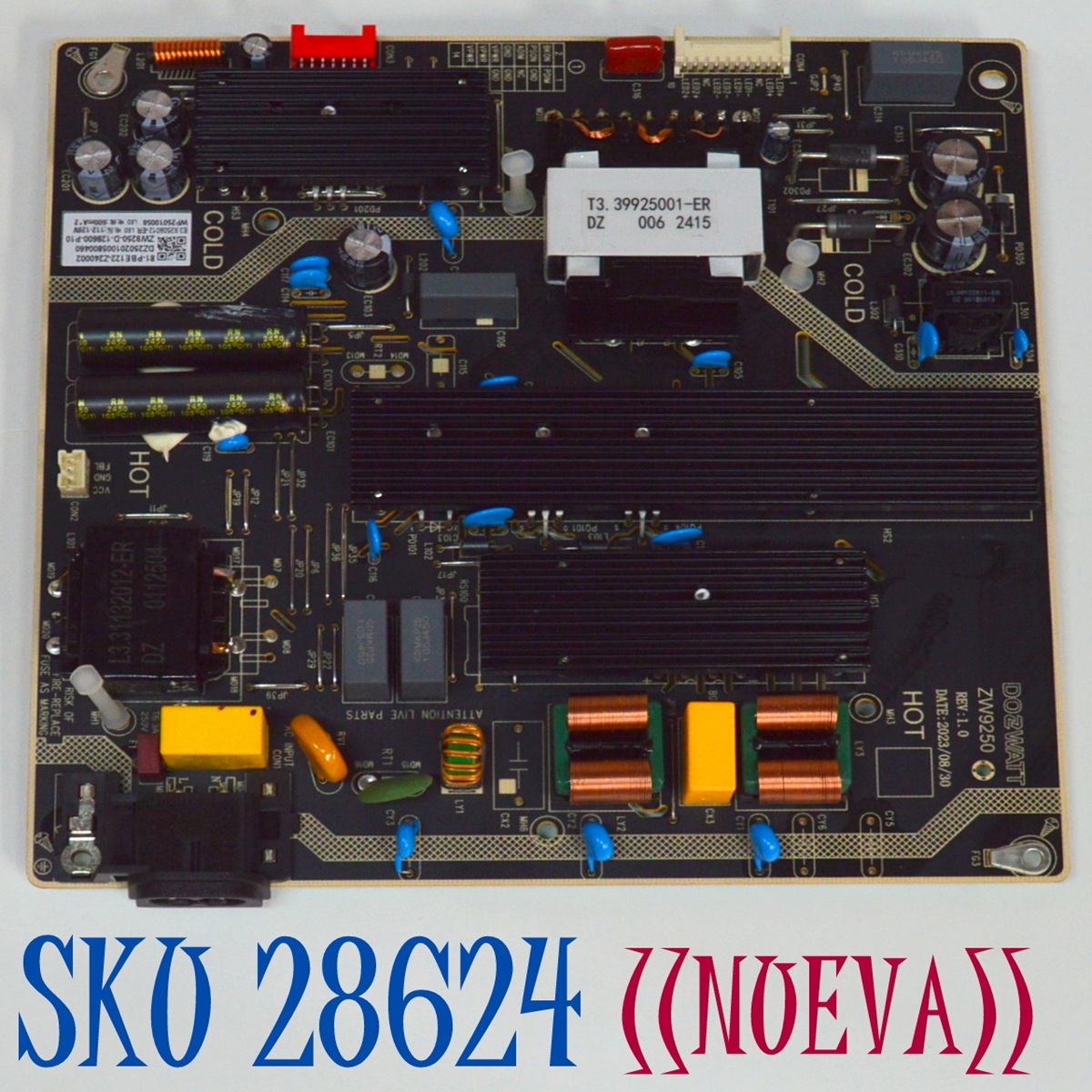 FUENTE DE PODER ORIGINAL NUEVA PARA TV PHILIPS / NUMERO DE PARTE 81-PBE122-Z240002 / ZW9250 / ZW9250-D-128600-P10 / E3.92508012-ER / led 112-128v / MODELO 70PUL7553/F7