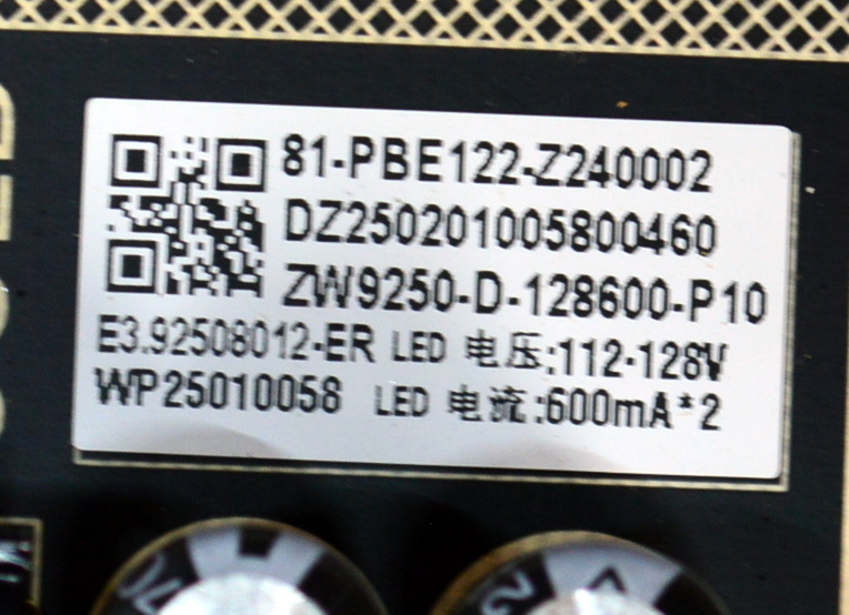 FUENTE DE PODER ORIGINAL NUEVA PARA TV PHILIPS / NUMERO DE PARTE 81-PBE122-Z240002 / ZW9250 / ZW9250-D-128600-P10 / E3.92508012-ER / led 112-128v / MODELO 70PUL7553/F7 - Imagen 2