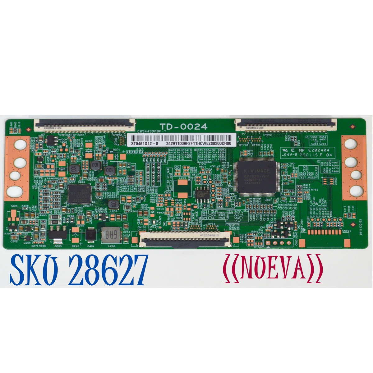 T-CON ORIGINAL NUEVA PARA TV PHILIPS / NUMERO DE PARTE 342911009F2F / TD-0024 / ST5461D12-8 / 342911009F2F11 / MODELO 55PUL7552/F7