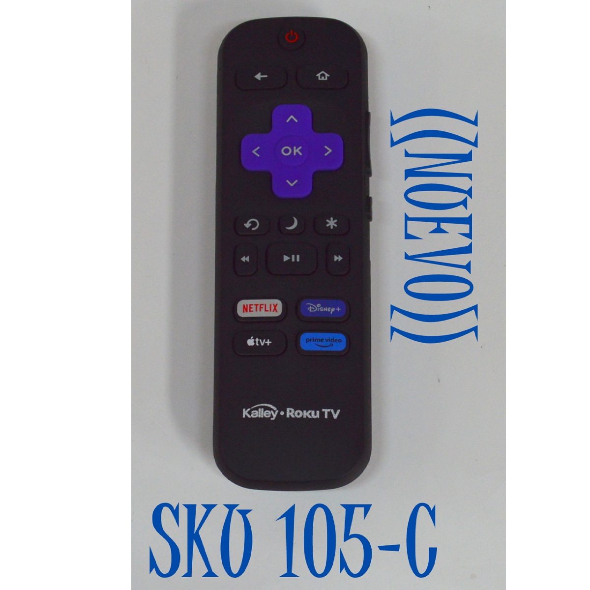 CONTROL REMOTO ORIGINAL NUEVO PARA TV KALLEY ROKU TV / NUMERO DE OPARTE 3026000221 / RC-ALIR / GZL-P20022 / GS240802002466R0