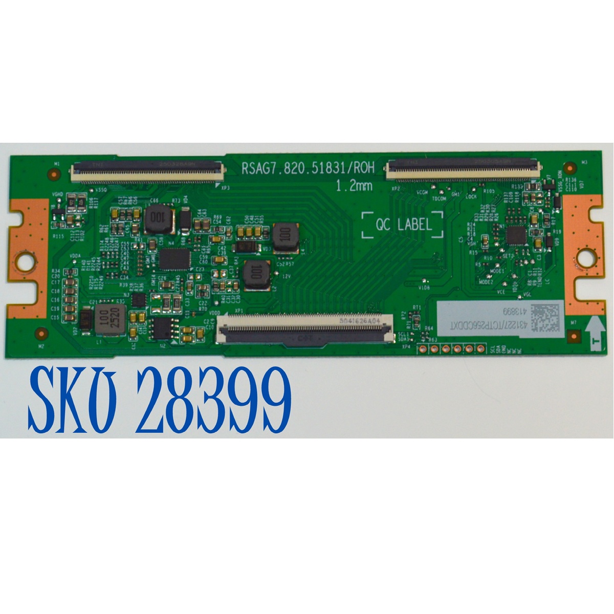 T-CON ORIGINAL PARA TV HISENSE / NUMERO DE PARTE 431227 / RSAG7.820.51831/ROH / 413899 / H41802PNX39A1 / PANEL HD500H1U51-T0L9\ROH / DISPLAY T500QVN04.1 / MODELO 50QD65QV / 50QD65QV 50Q60QUV