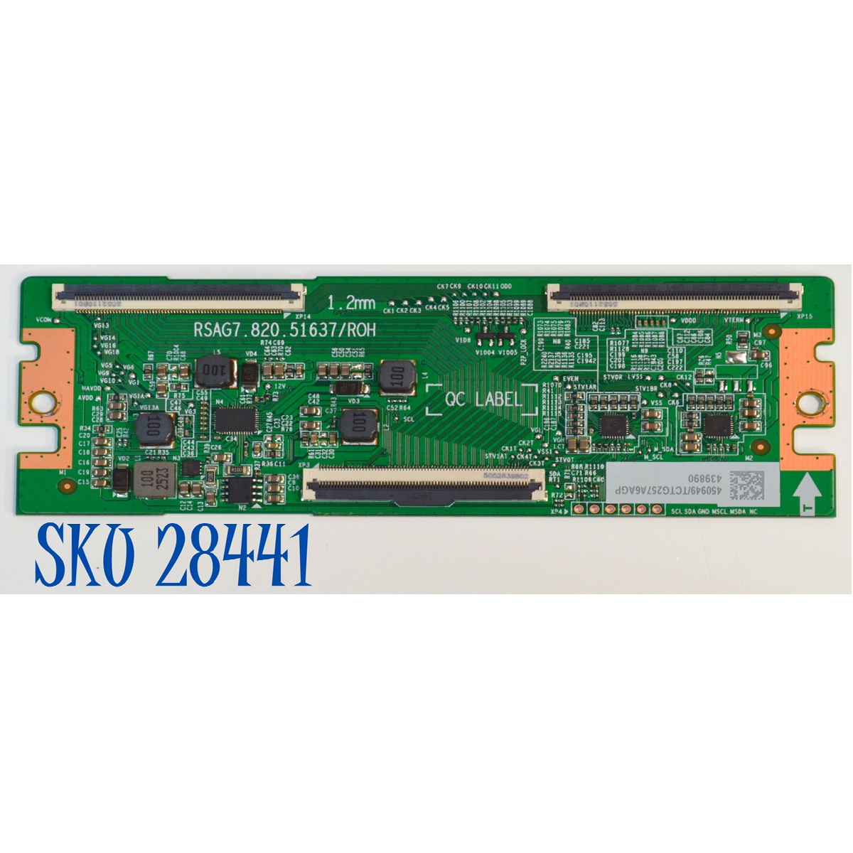 T-CON ORIGINAL PARA TV HISENSE / NUMERO DE PARTE 450949 / RSAG7.820.51637/ROH / 439890 / H41802PNV59A3 / PANEL HD750K1U73-T0L5\R / DISPLAY HV750QUB-F94 REV.1.0 / MODELO 75QD65QV / 75QD65QV 75Q60QUV
