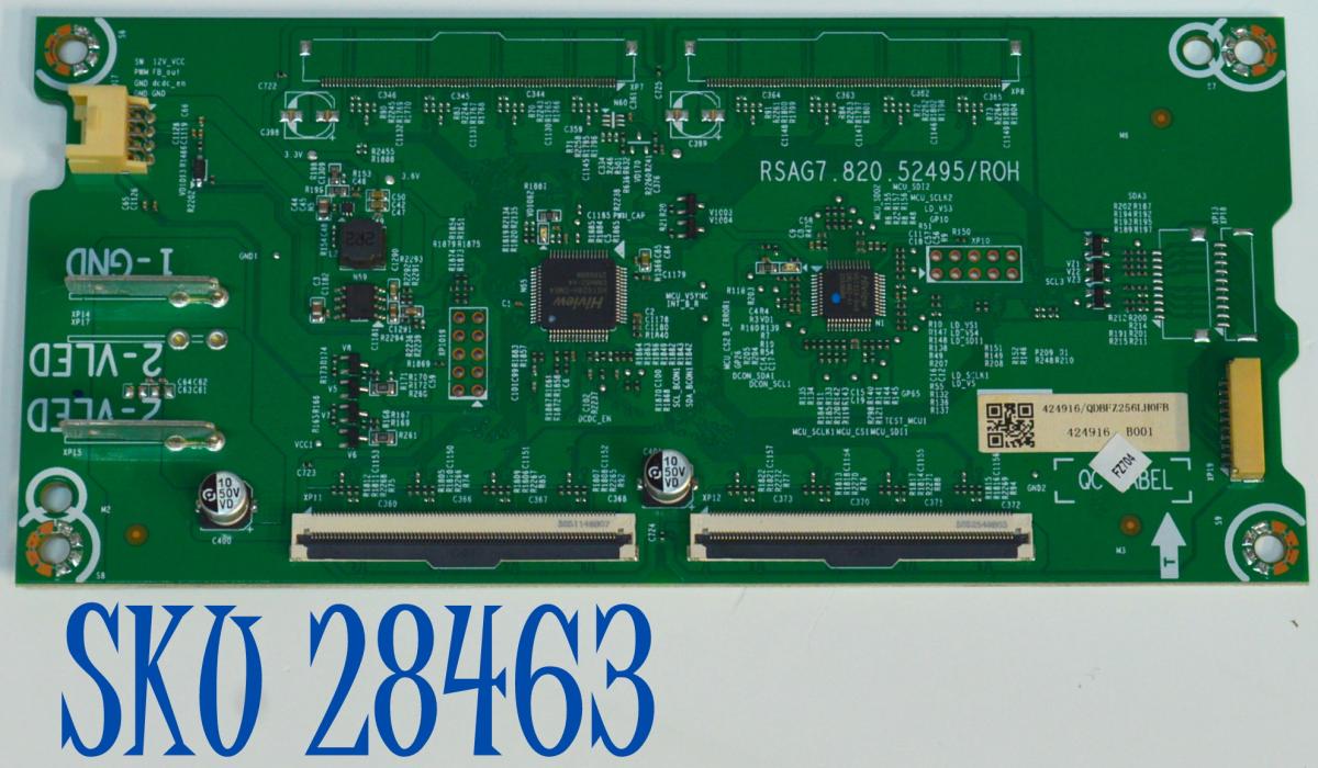 LED DRIVER ORIGINAL PARA TV HISENSE / NUMERO DE PARTE 424916 / RSAG7.820.52495/ROH / H41802PNW67A1 / PANEL HD500J3U52-T0L5 / DISPLAY T500QVN04.1 / MODELO 50U6QV / 50U6QV 50Q72QUV