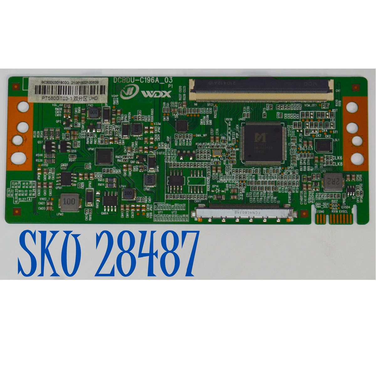 T-CON ORIGINAL PARA TV EVL / NUMERO DE PARTE PT580GT03-1 / DCBDU-C196_03 / 8C30D0301800G / 21081602100839 / PANEL PT580GT03-1 / DISPLAY PT580GT03-1 VER.1.0 / MODELO 58EVLS4