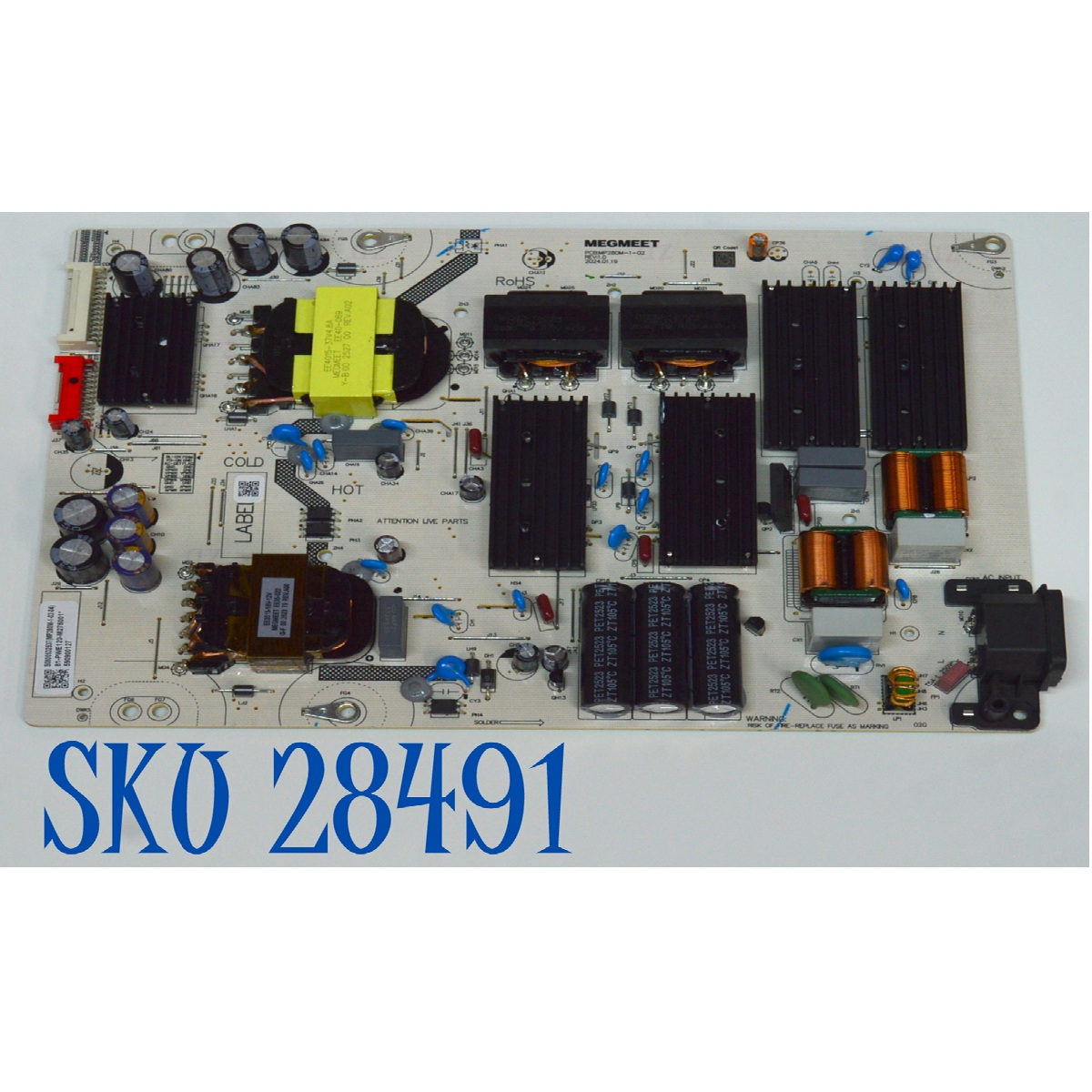 FUENTE DE PODER ORIGINAL PARA TV HISENSE / NUMERO DE PARTE 81-PWE120-M275001 / PCB:MP280M-1-02 / MP280M-1-02-04 / 590900127 / MODELO 65R6CX / 65R6E / 65R6E4