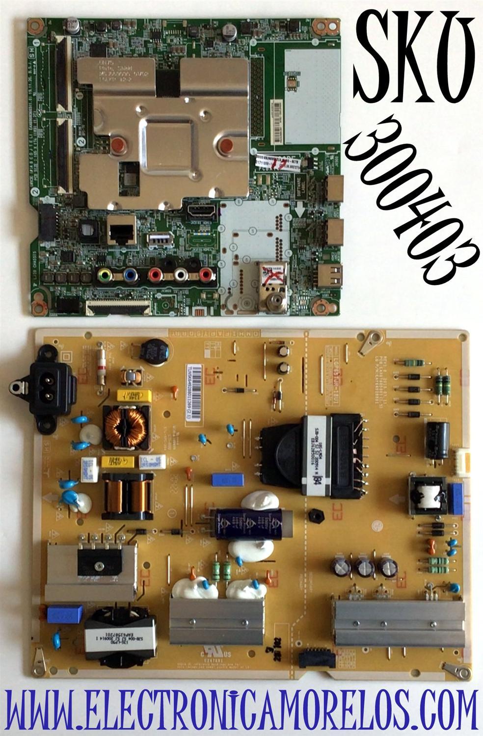 KIT DE TARJETAS PARA TV LG / NUMERO DE PARTE MAIN EBT66572704 / EAX69083603 / EAX69083603(1.0) / FUENTE EAY64928801 / EAX67805001 / LGP65TJR-18U1 / 64928801 / EAX67805001(1.5) / PANEL NC650DQG-ABGXD / MODELO 65UN6950ZUA / 65UN6950ZUA.BUSGLKR