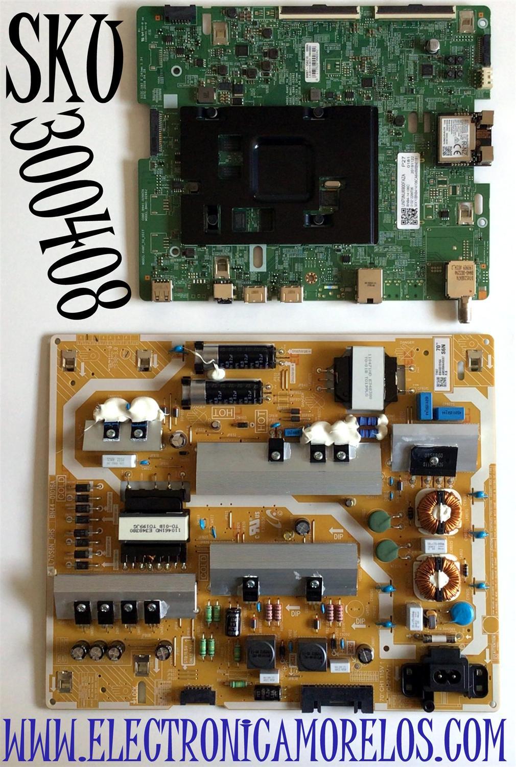 KIT DE TARJETAS PARA TV SAMSUNG / MAIN BN94-14106C / BN41-02662A / BN97-15621E / NUMERO DE PARTE FUENTE BN44-01016A / BN4401016A / L70S6N_RHS / PANEL CY-GN070HGPV1H / DISPLAY BN96-50136A / CC700PV1D VER.01 / MODELO UN70NU6900 / UN70NU6900FXZA YA02