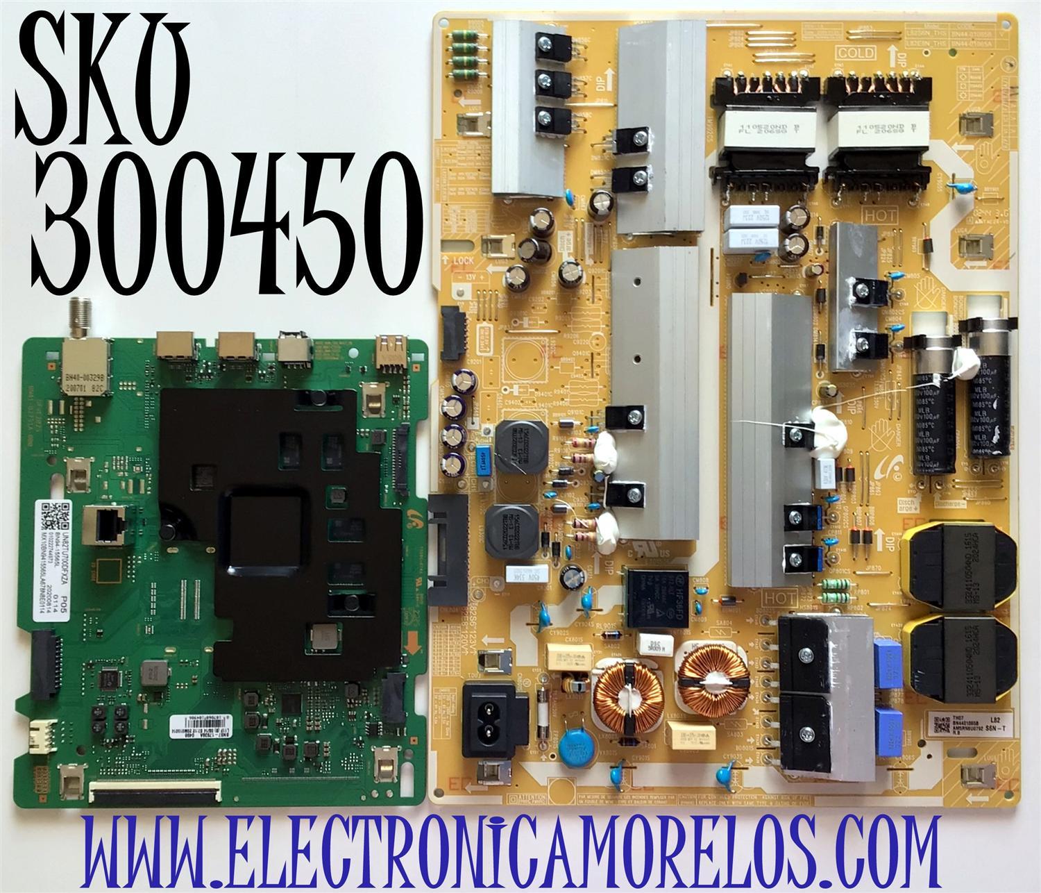 KIT DE TARJETAS PARA TV SAMSUNG MAIN BN94-15565L / BN41-02751A / BN97-17938A / FUENTE BN44-01065B / L82S6N_THS / BN4401065B/ PANEL CY-BT082HGLV3H / MODELO UN82TU700DFXZA FA01