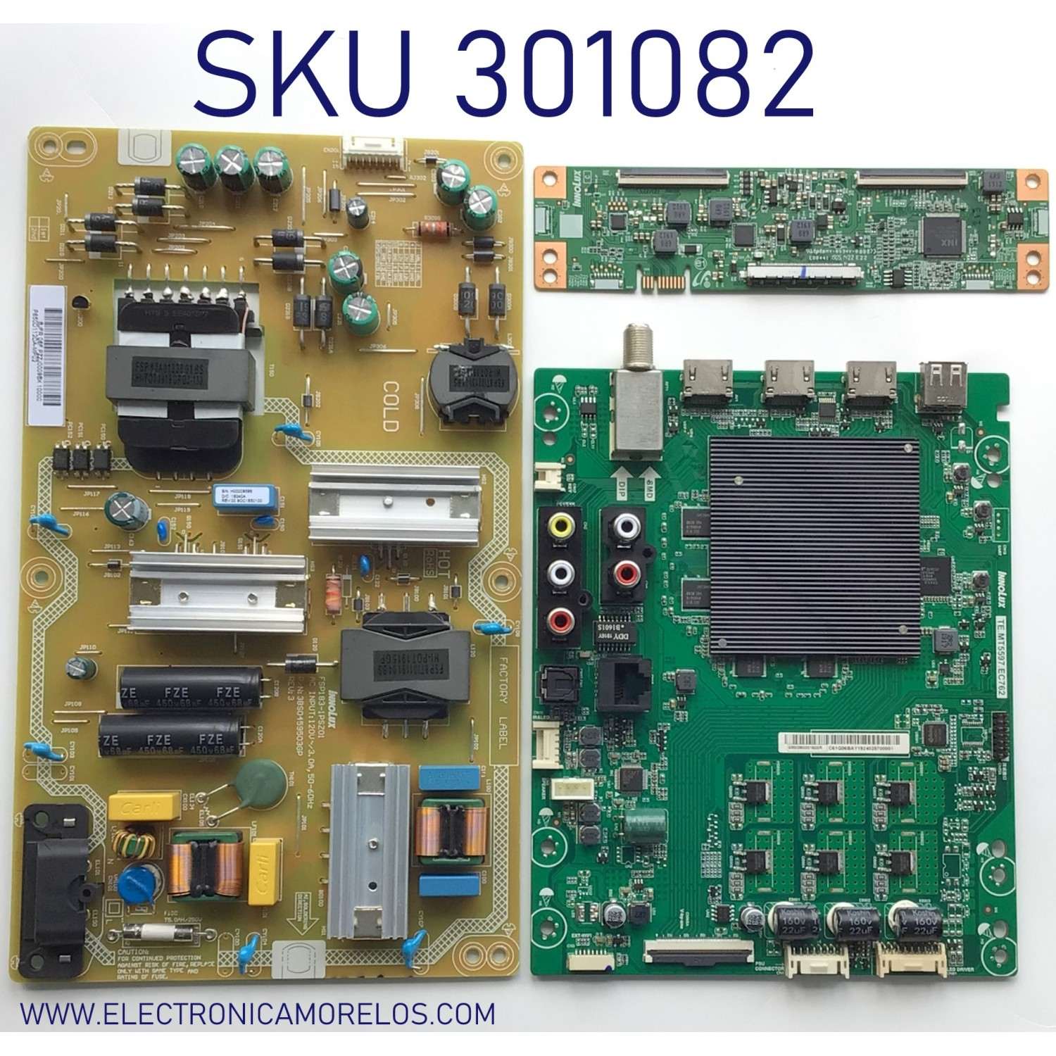 KIT DE TARJETAS PARA TV VIZIO / MAIN  6M03M0001600R / TE.MT5597.EC762 / FUENTE FSP183-1PSZ01 / 3BS0459503GP / P650D112DA-MP02 / T-CON TACDJ4031 / PANEL V650DJ4-D03 REV.C1 / MODELO V655-G9 