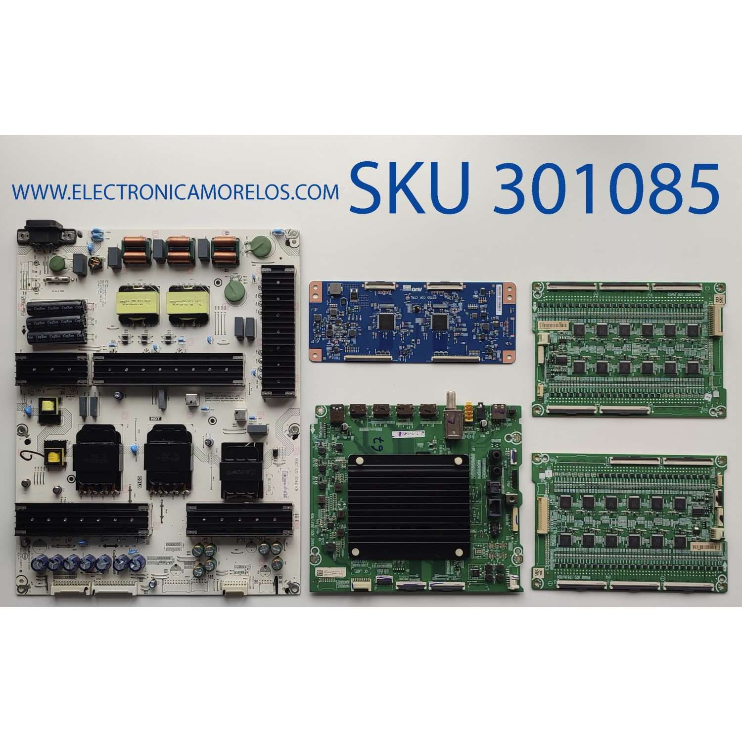 KIT DE TARJETAS PARA TV HISENSE / MAIN 282237 / RSAG7.820.10521/ROH / FUENTE 281017 / RSAG7.820.10084/ROH / T-CON 5565T55C35 / 65T55 C0K CTRL / LED DRIVER(1) 282725 / RSAG7.820.10515/ROH / LED DRIVER(2) 281776 / RSAG7.820.10516/ROH / MODELO 65U8G