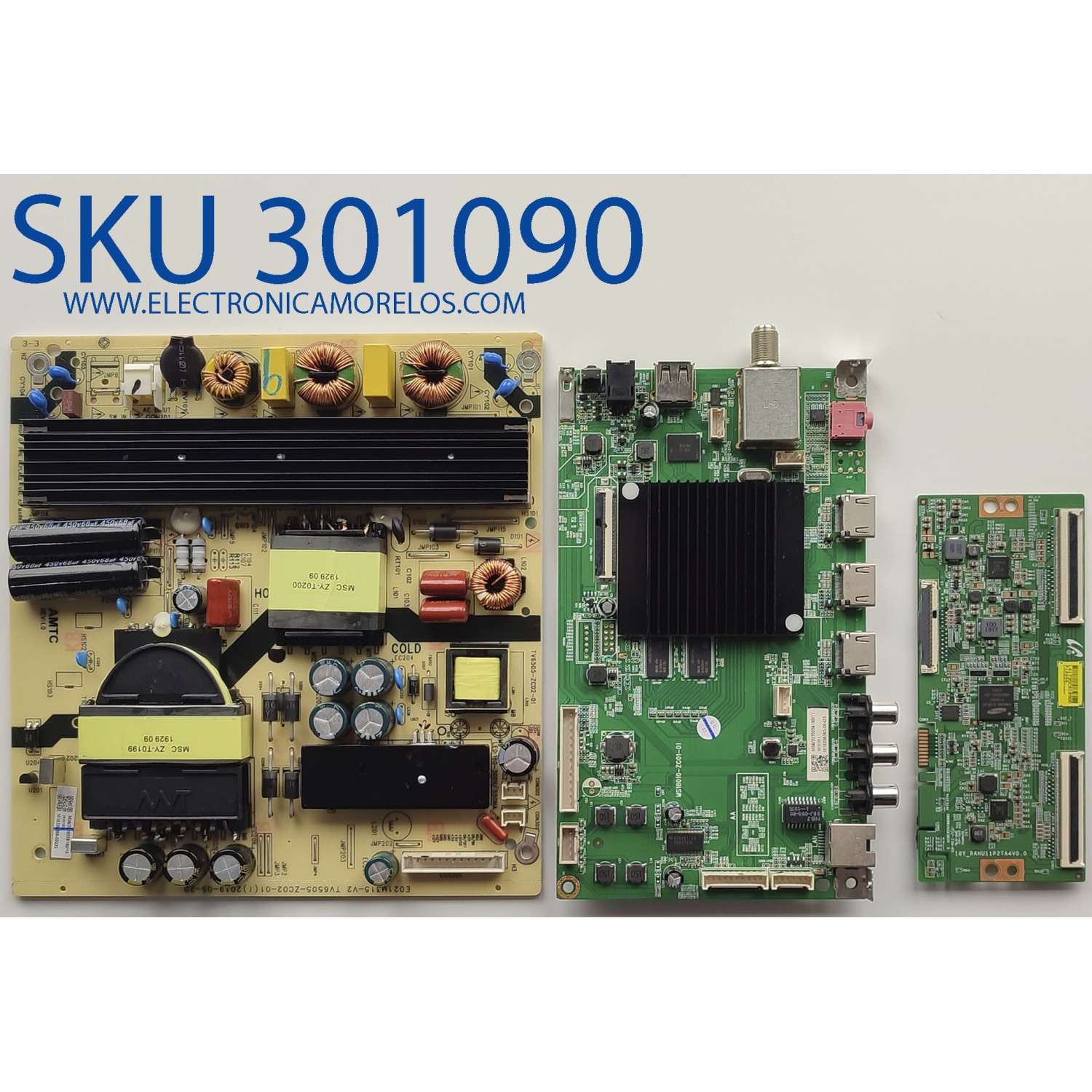 KIT DE TARJETAS PARA TV WESTINGHOUSE / MAIN MS16010-ZC01-01 / 101036365-00403 / 20191011 / FUENTE TV6505-ZC02-01 / 1010336369 / T-CON LJ94-41735C / 18Y_RAHU11P2TA4V0.0 / DISPLAY LSC650FN04-402 / MODELO WR65UX4019
