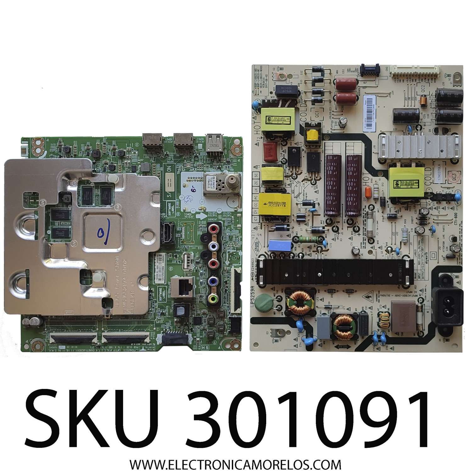 KIT DE TARJETAS PARA TV LG / MAIN EBU64425101 / EAX67146203(1.1) / 85086301 / FUENTE 43LU2-L901N / 168P-L4R31-W0 / 17A0370LA / PANEL RLD430WY (LD0-304) / DISPLAY LC430DGJ(SK)(A4) / MODELO 43UJ6200-UA.CUSYLH