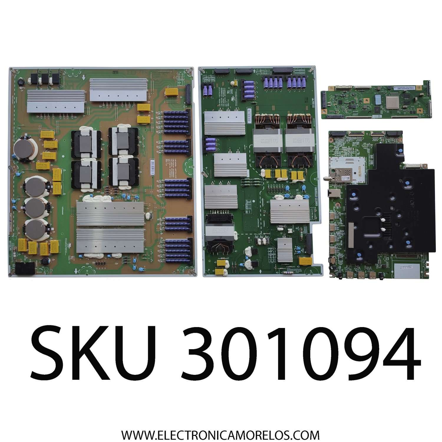 KIT DE TARJETAS PARA TV LG / MAIN EBT66649101 / EAX69774601(1.2) / FUENTE EAY65894521 / EPCB65CB1A / SUB FUENTE EAY65894522 / EPCB65CB1B / T-CON 6871L-6611A / 6870C-0858C / PANEL LE770AQS(EP)(A1) / MODELO OLED77G1PUA.BUSWLJR