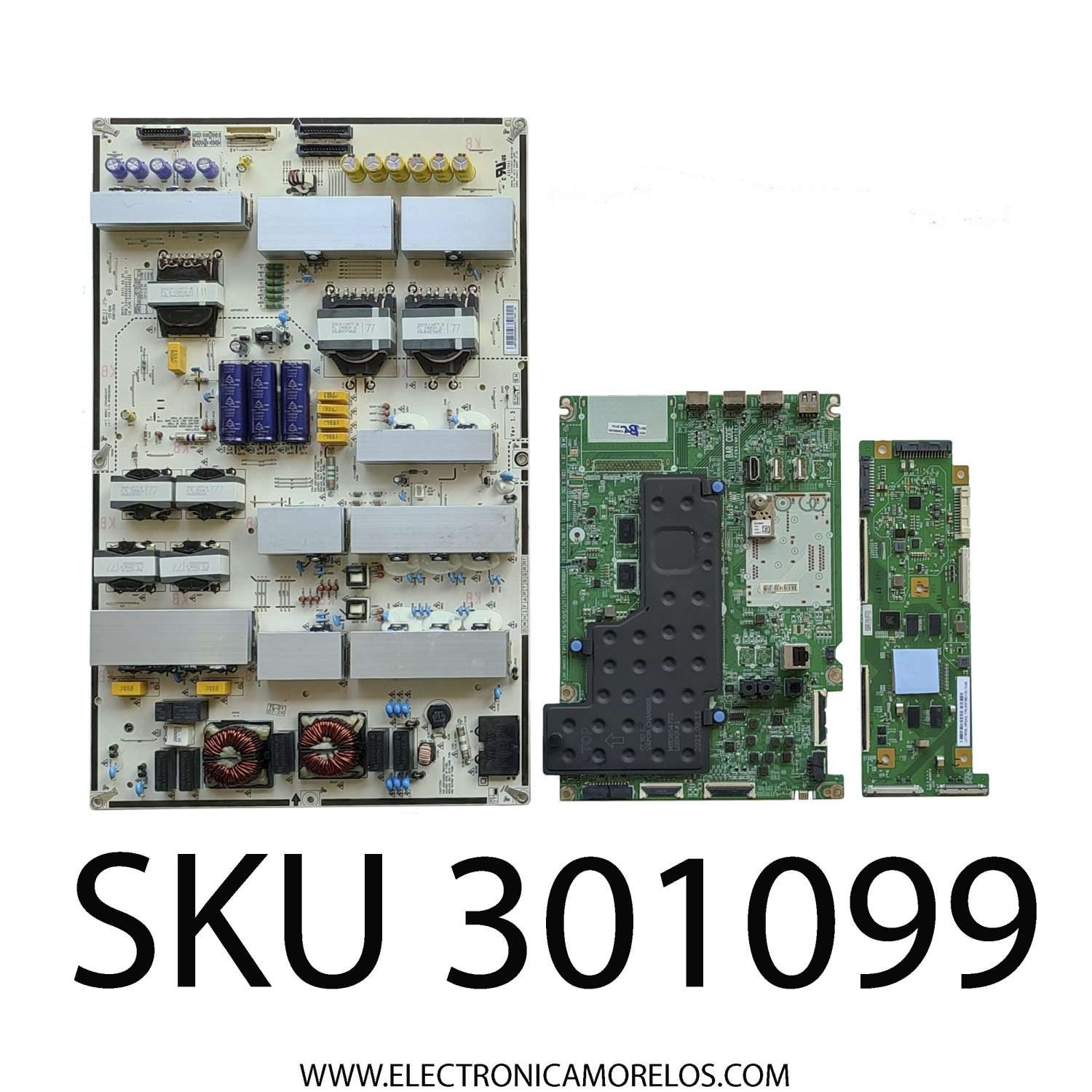 KIT DE TARJETAS PARA TV LG / MAIN EBT66634903 / EAX69789001(1.0) / FUENTE EAY65689425 / EAX68999803(1.1) / T-CON 6871L-6890A / 6870C-0858C / PANEL AC770AQL CPA1 / MODELO OLED77C1PUB.DUSPLJR