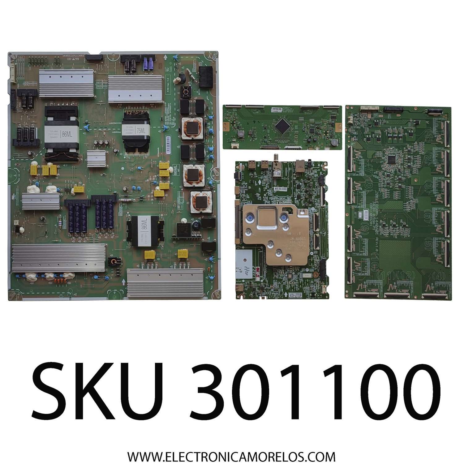 KIT DE TARJETAS PARA TV LG / MAIN EBT66756401 / EAX69580502(1.0) / 33860701 / FUENTE EAY65898601 / EPCE38CB2A / 3PCR02971A / LED DRIVER EBR33099201 / 20KLE860M-1440A01 / T-CON 6871L-6102D / 6870C-0834B / PANEL NC860MQD-AAKH1 / MODELO 86QNED90UPA.AUSYLJR