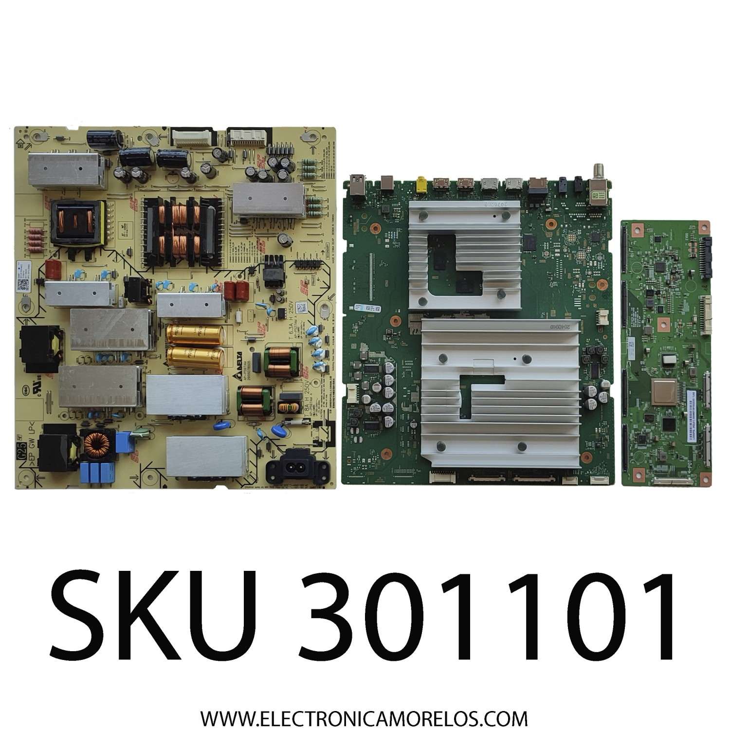 KIT DE TARJETAS PARA TV SONY / MAIN A5042803A / 101227031 / FUENTE 101350741 / AP-P597AM / 2955078505 / T-CON 6871L-7011B / 6870C-0931B / PANEL YDCM055UNG01 / MODELO XR-55A80K / XR55A80K