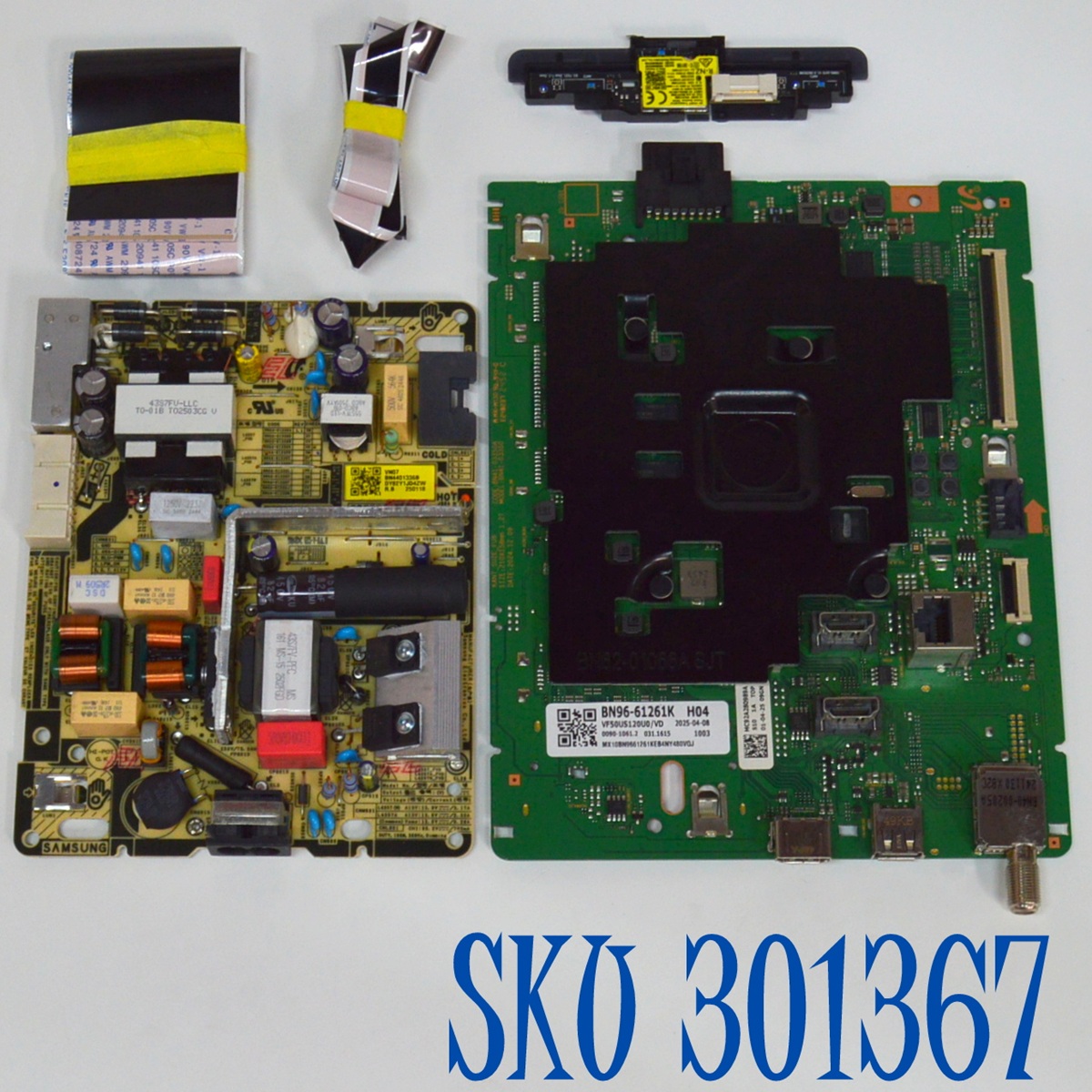 KIT DE TARJETAS ORIGINAL PARA TV SAMSUNG / NUMERO DE PARTE BN96-61261K / BN41-03350A / BN9661261K / FUENTE BN44-01336B / L43S7A_FVD / BN4401336B / PANEL CY-BF050HGNV3H / DISPLAY V500DJ7-QE1 / BN96-59506A / MODELO UN50U8000FDXZA DB01 / UN50U8000FBXZA DB01