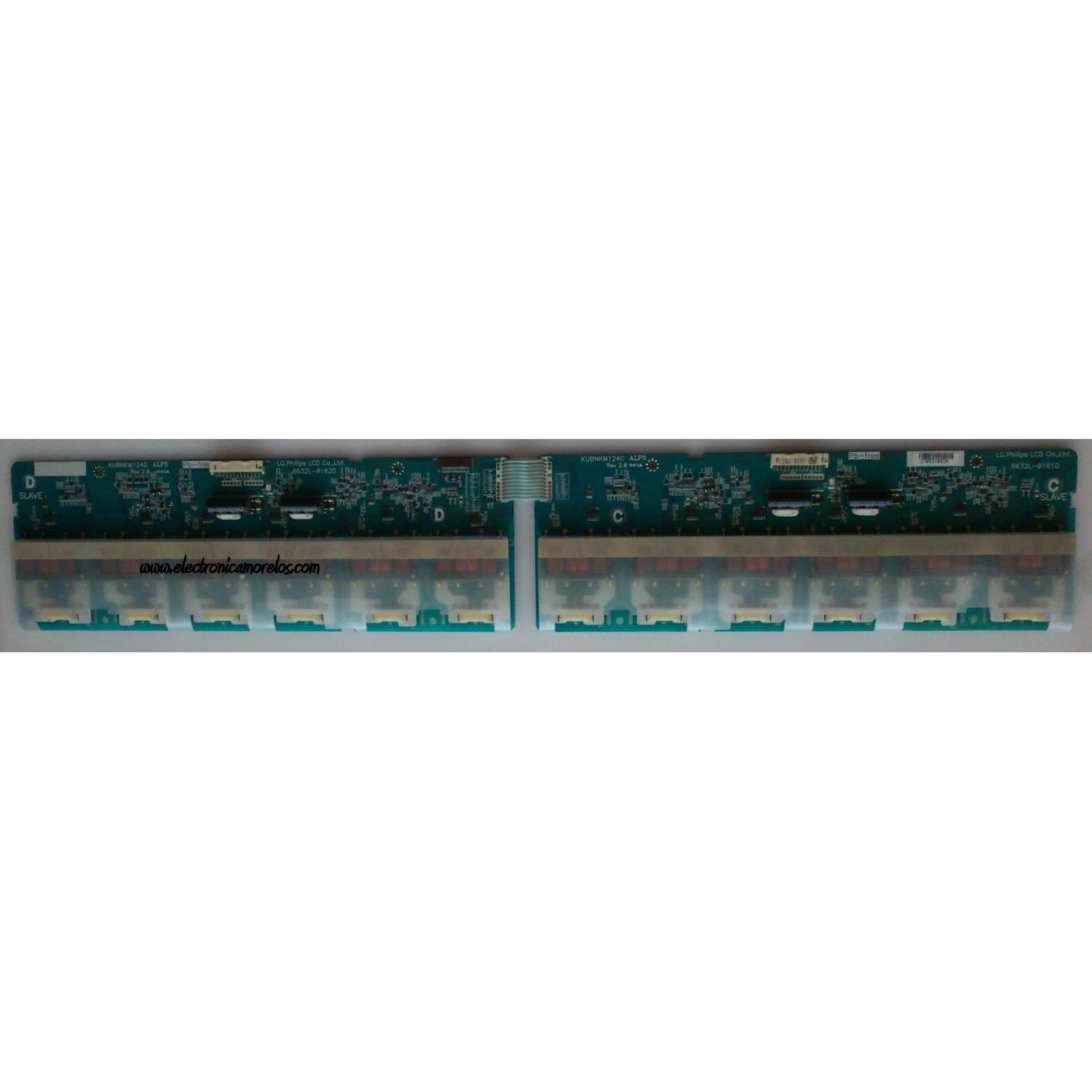 BACKLIGHT INVERSOR MASTER / ESCLAVO / LG 6632L-0161D / 6632L-0162D / KUBNKM124C / KUBNKM124D / MODELO 47LC7DF	