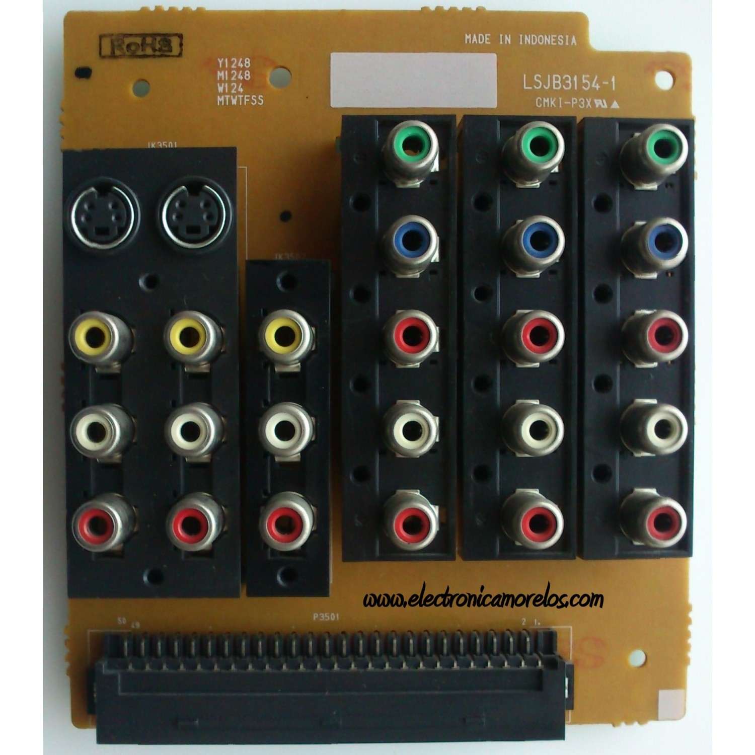TARJETA DE SISTEMA DE A/V / PANASONIC LSEP3154A / LSJB3154-1 / CMKI-P3X / MODELO PT52LCX65	