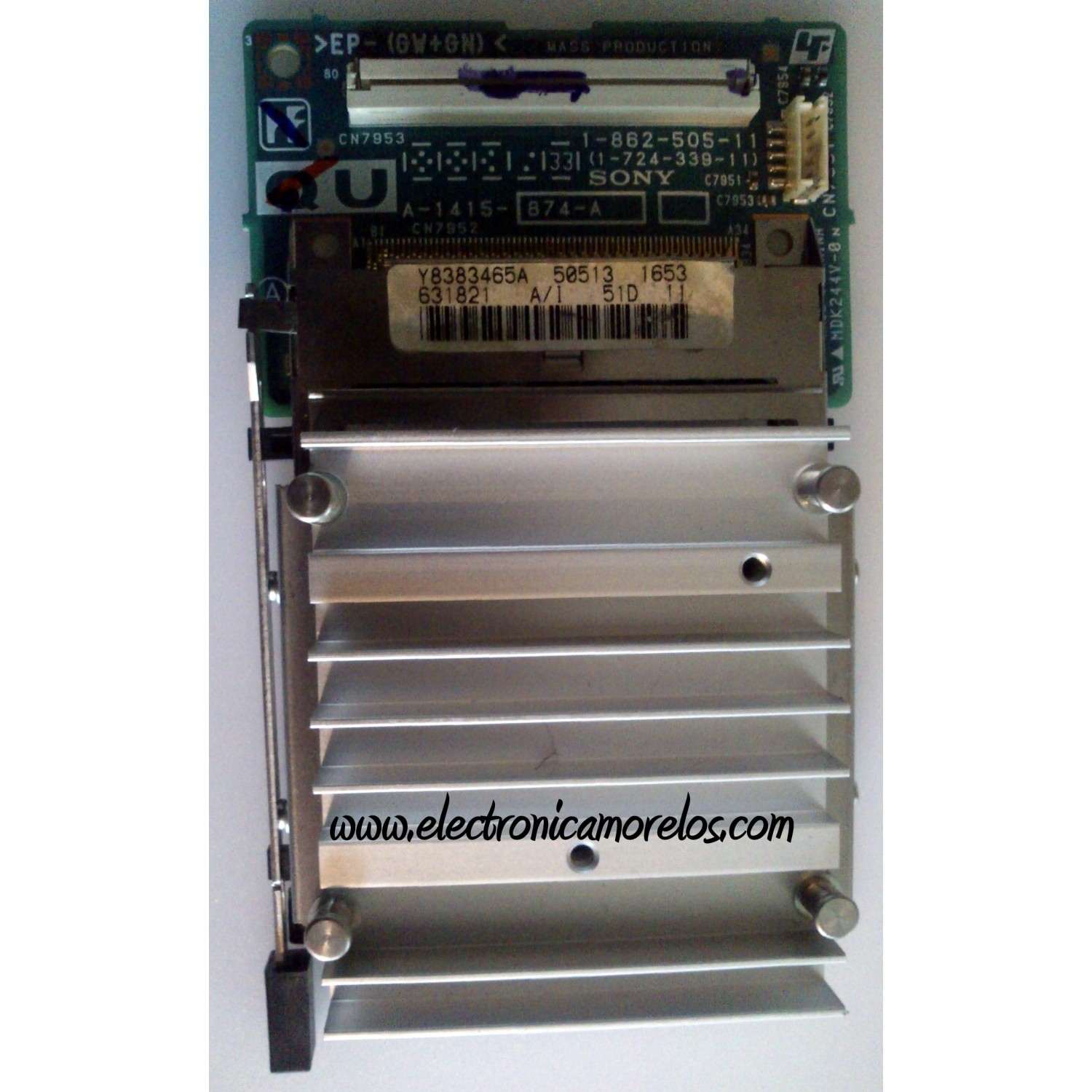 TARJETA QU / SONY Y-8383-465-A / 1-724-339-11 / A-1415-874-A / 1-862-505-11 / Y8383465A / MARCA KDF-55WF655	